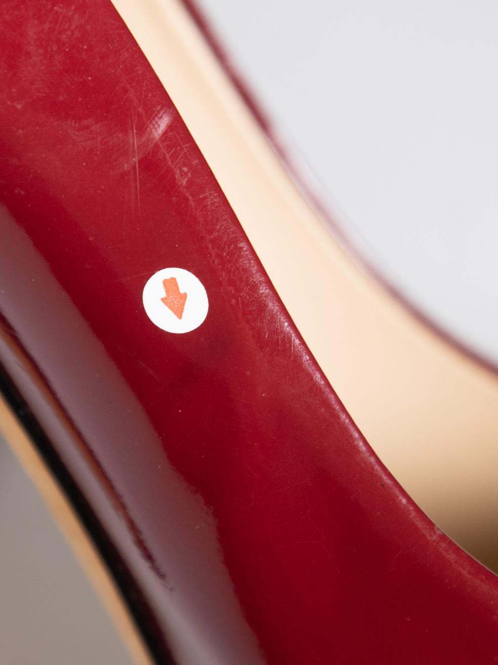 Jimmy Choo Burgundy Patent Almond Toe Pumps Size IT 38.5 1