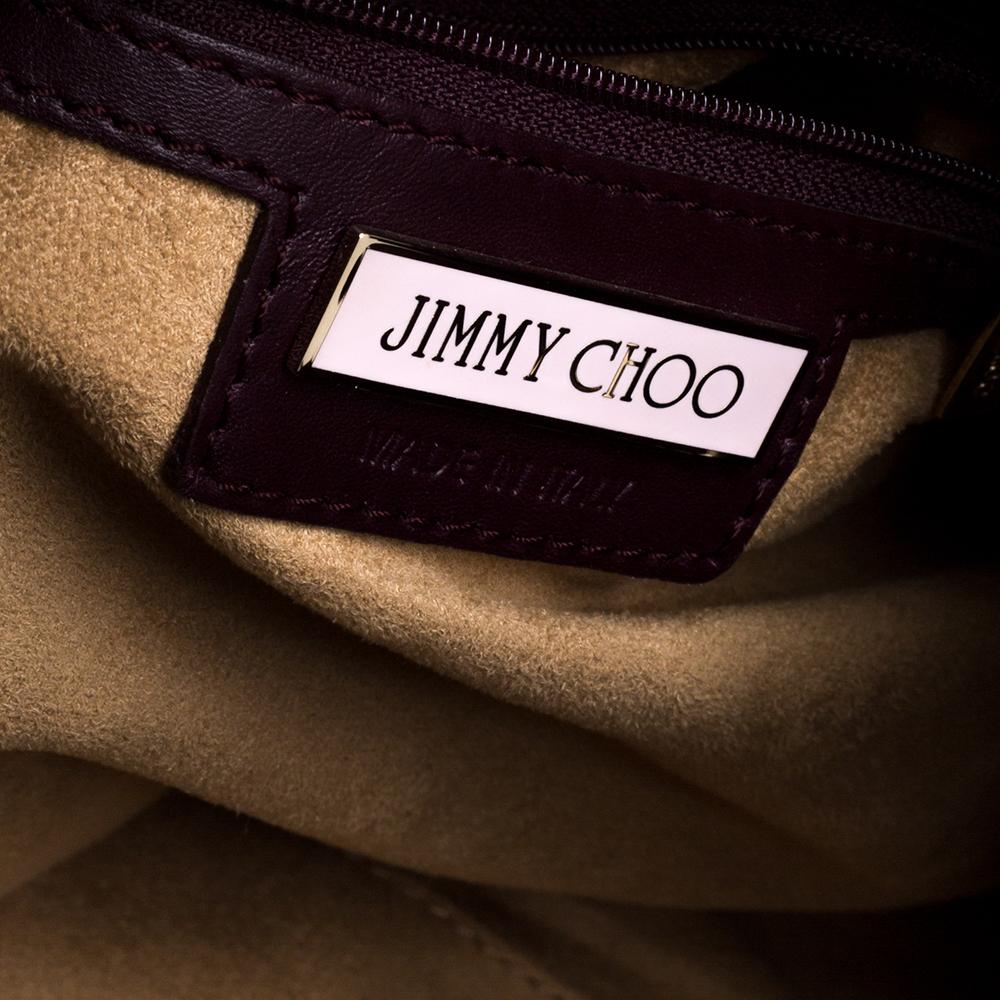 Jimmy Choo Burgundy Zebra Print Patent Leather Ramona Shoulder Bag In Good Condition In Dubai, Al Qouz 2