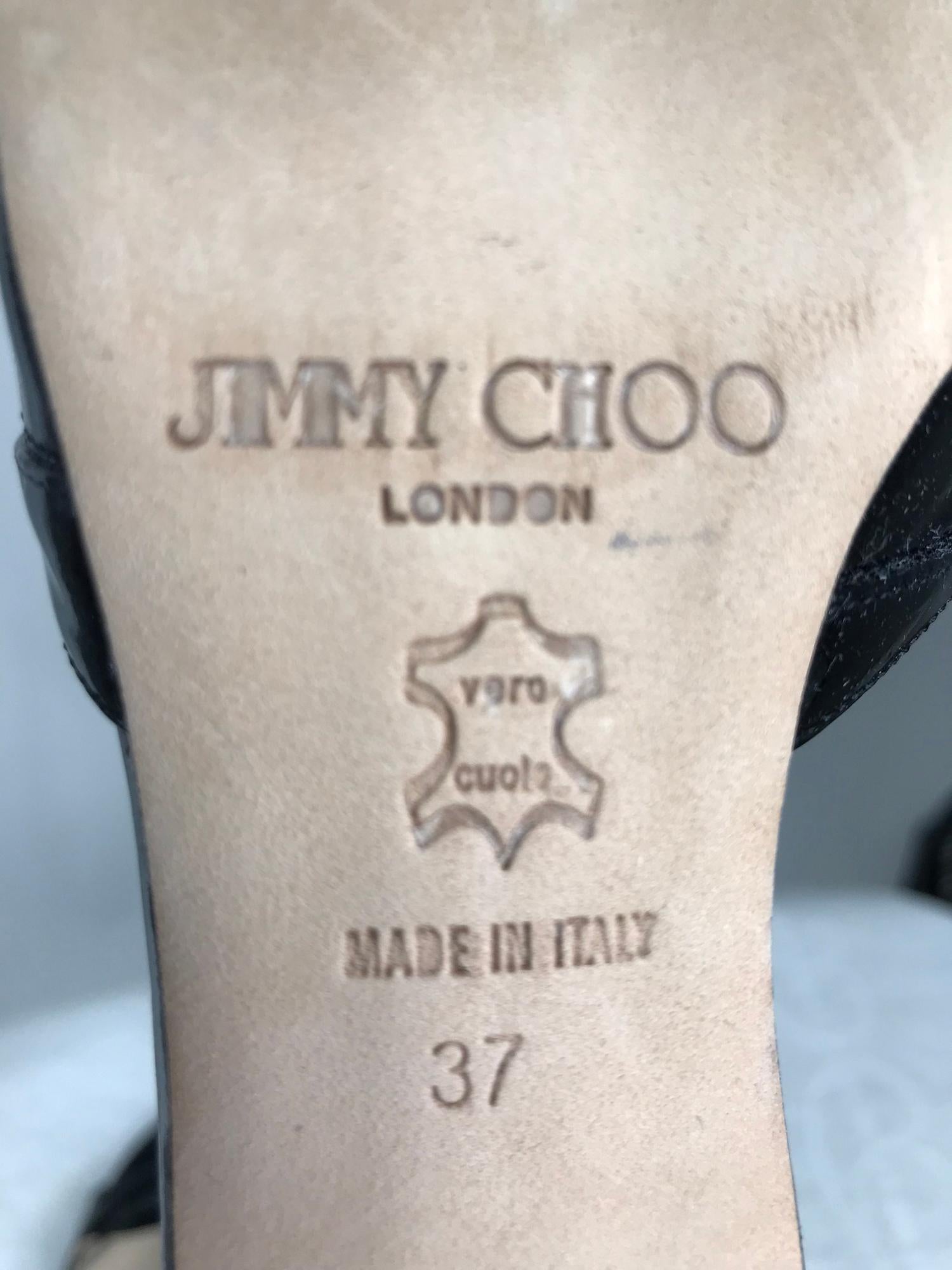 Jimmy Choo Calais.1 Black Patent  High Heel Mules 37 1