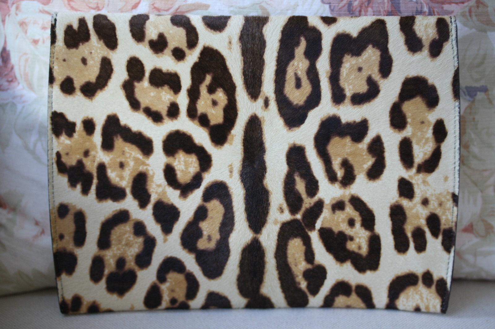 Jimmy Choo Carine Crocodile-Effect Leather and Calf-Hair Clutch In New Condition In London, GB