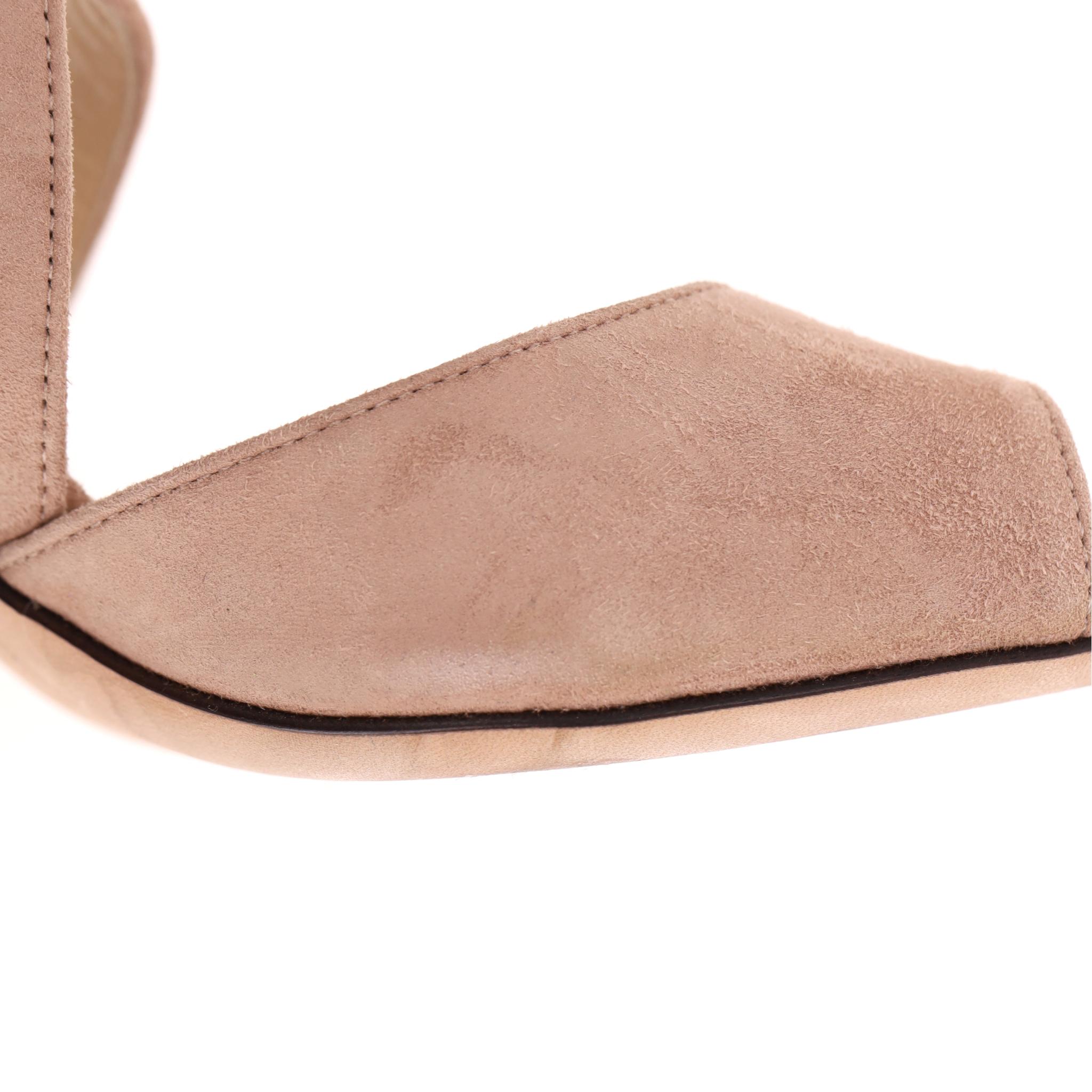 Jimmy Choo - Sandales en daim Carrie 65 en vente 5