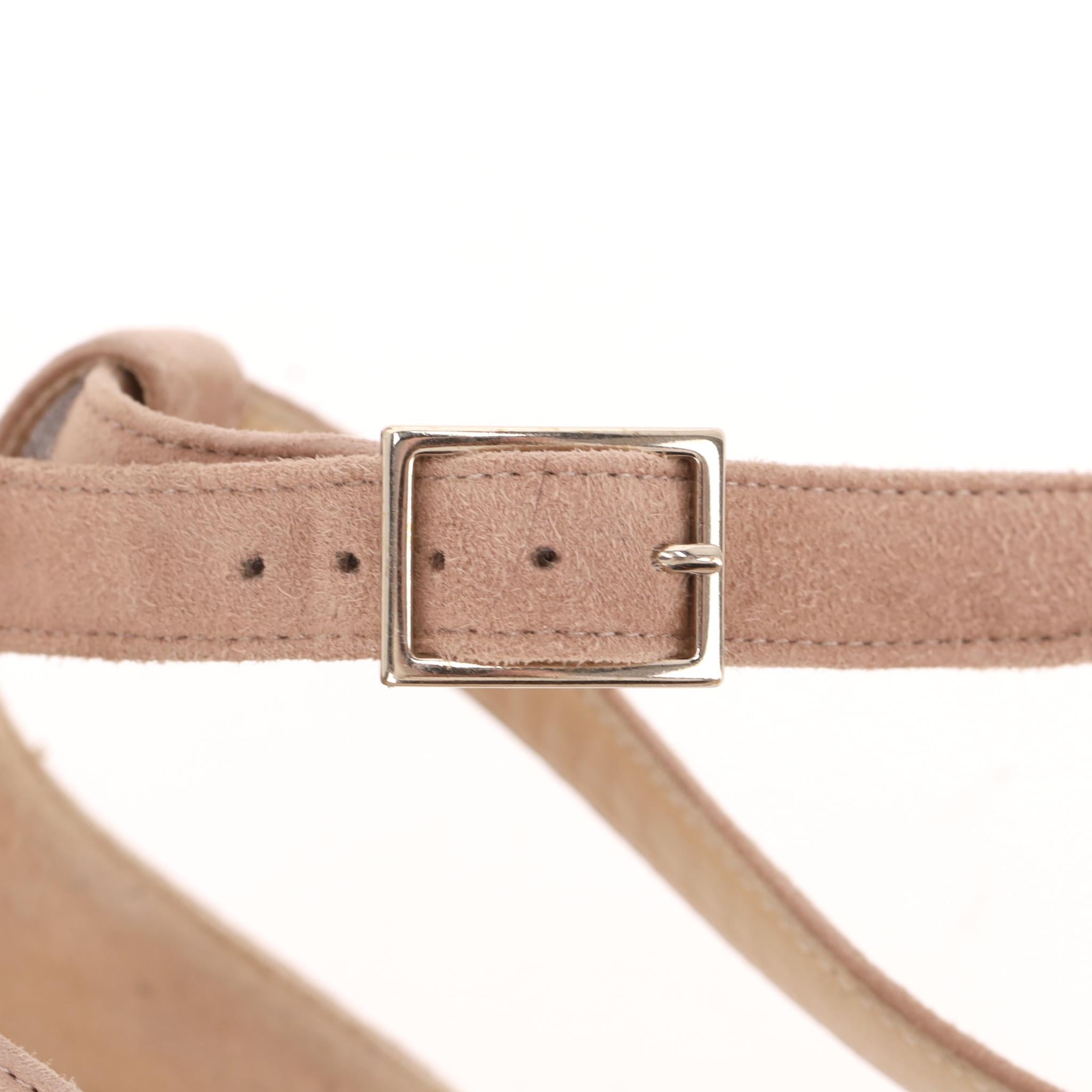 Jimmy Choo - Sandales en daim Carrie 65 en vente 2
