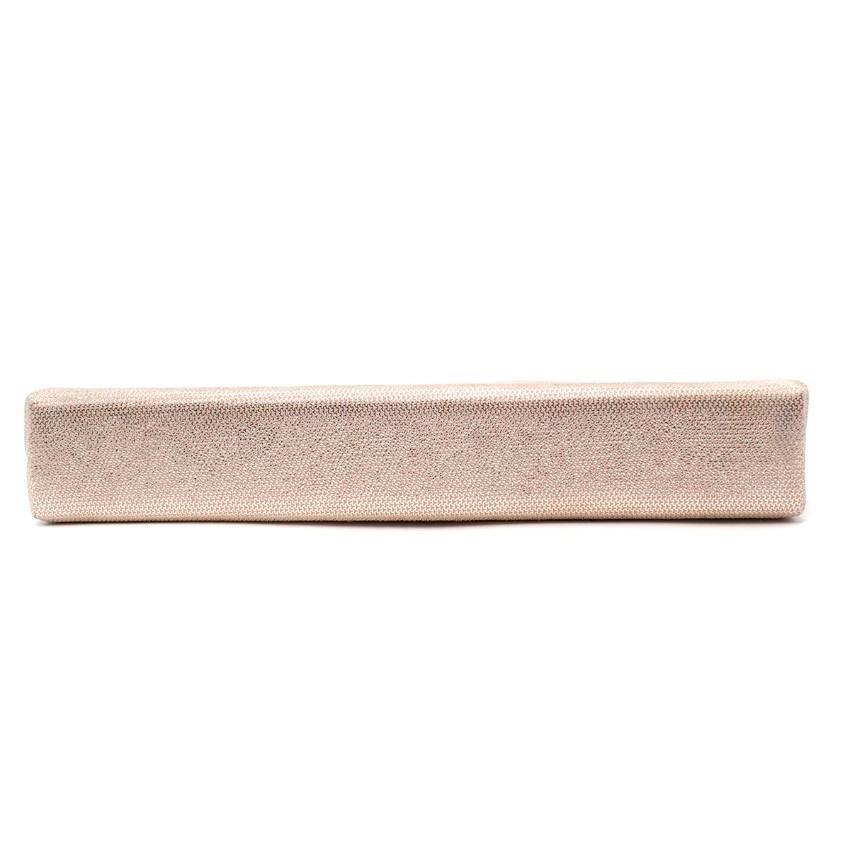 Women's Jimmy Choo Celeste Champagne Gold-Tone Glitter Clutch For Sale