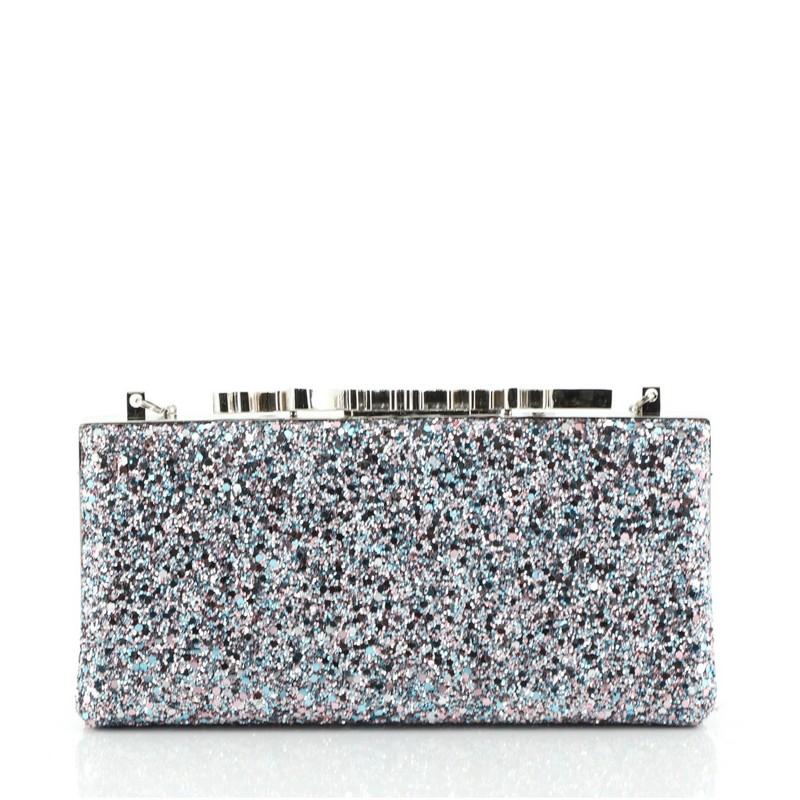 Jimmy Choo Celeste S Box Clutch Glitter Fabrice In condizioni buone a NY, NY