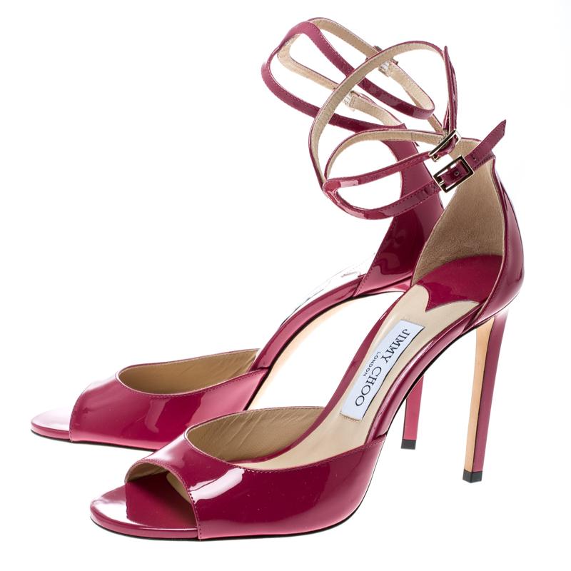 cerise pink strappy sandals
