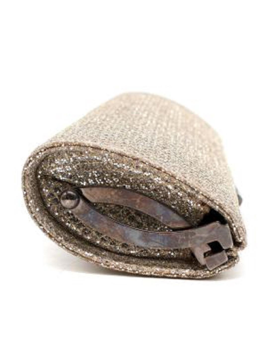 Jimmy Choo Champagne Sequin Embellished Clutch For Sale 4