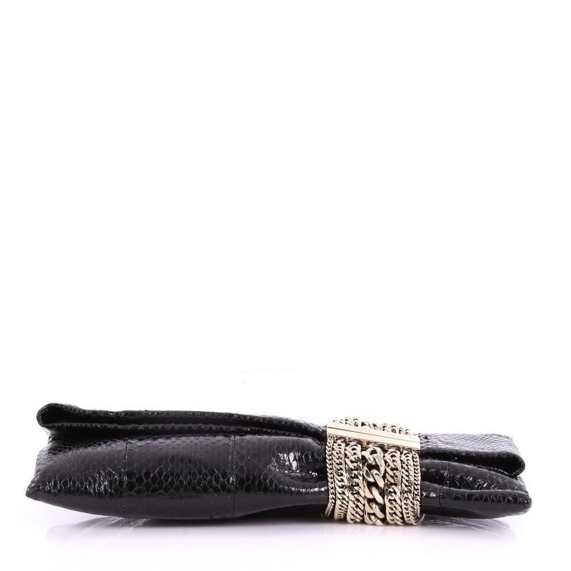 Women's or Men's Jimmy Choo Chandra Chain Clutch Snakeskin