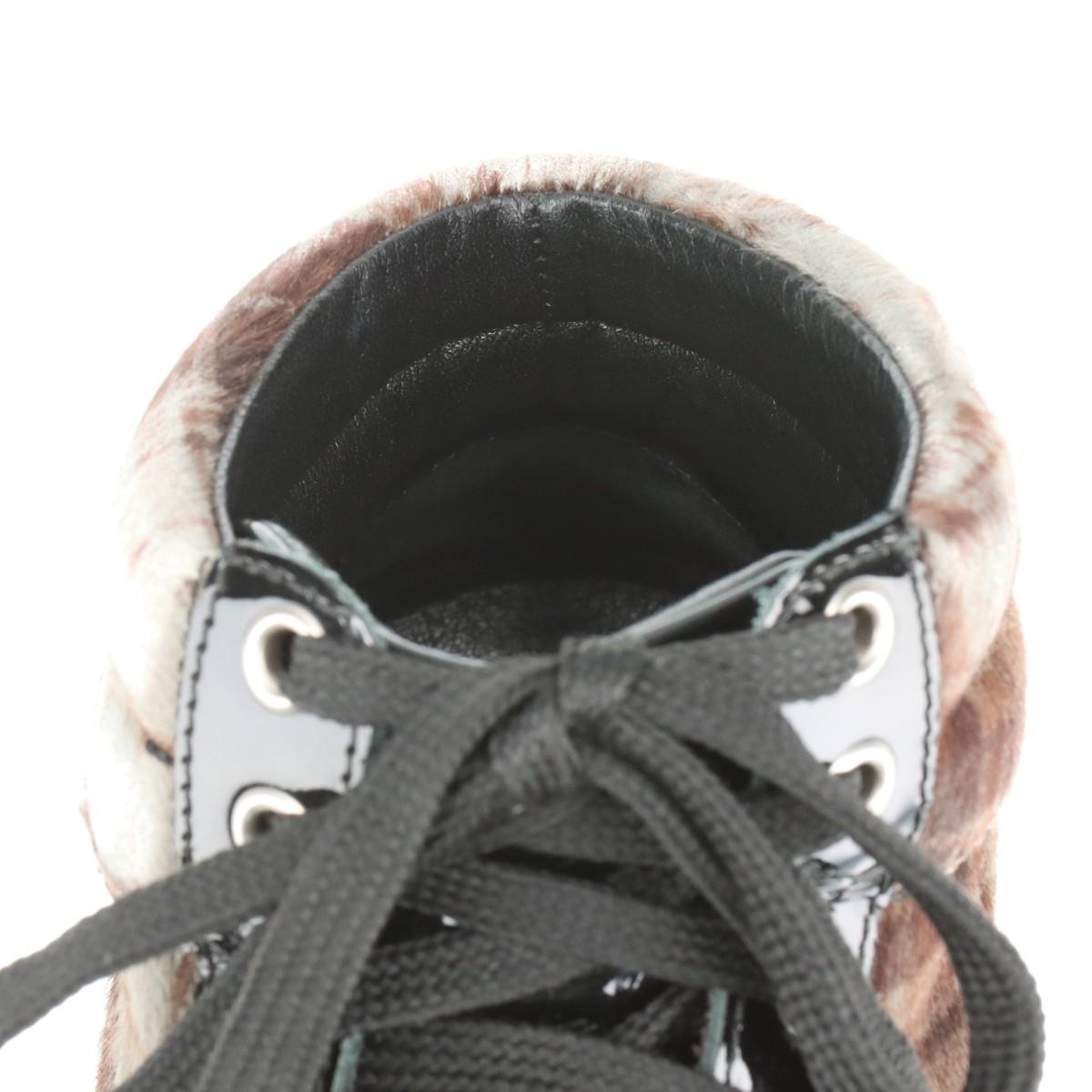 Jimmy Choo Check Fabric High-top Sneakers  Black × Brown For Sale 9