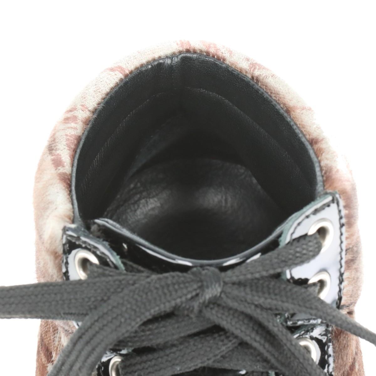 Jimmy Choo Check Fabric High-top Sneakers  Black × Brown For Sale 14