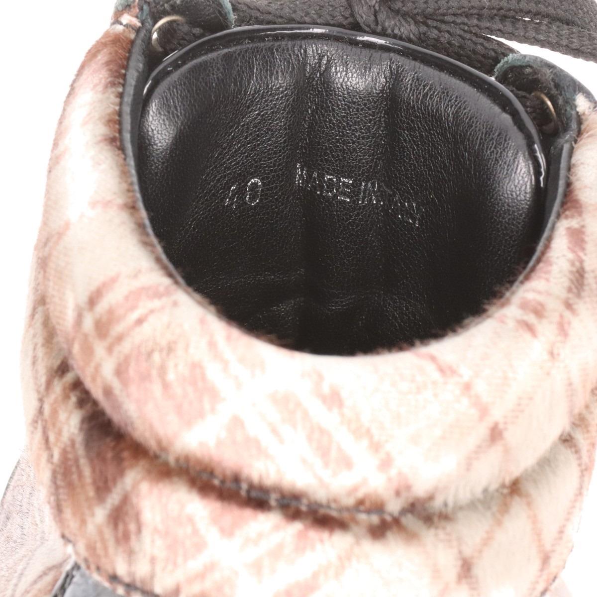 Jimmy Choo Check Fabric High-top Sneakers  Black × Brown For Sale 15