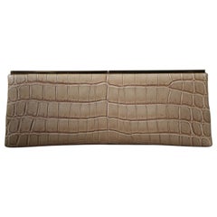 Jimmy Choo Ciggy Croc-Effect Leather Clutch