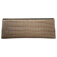 Jimmy Choo Ciggy Croc-Effect Leather Clutch 