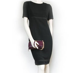 JIMMY CHOO Clutch Bag in Burgundy Leather