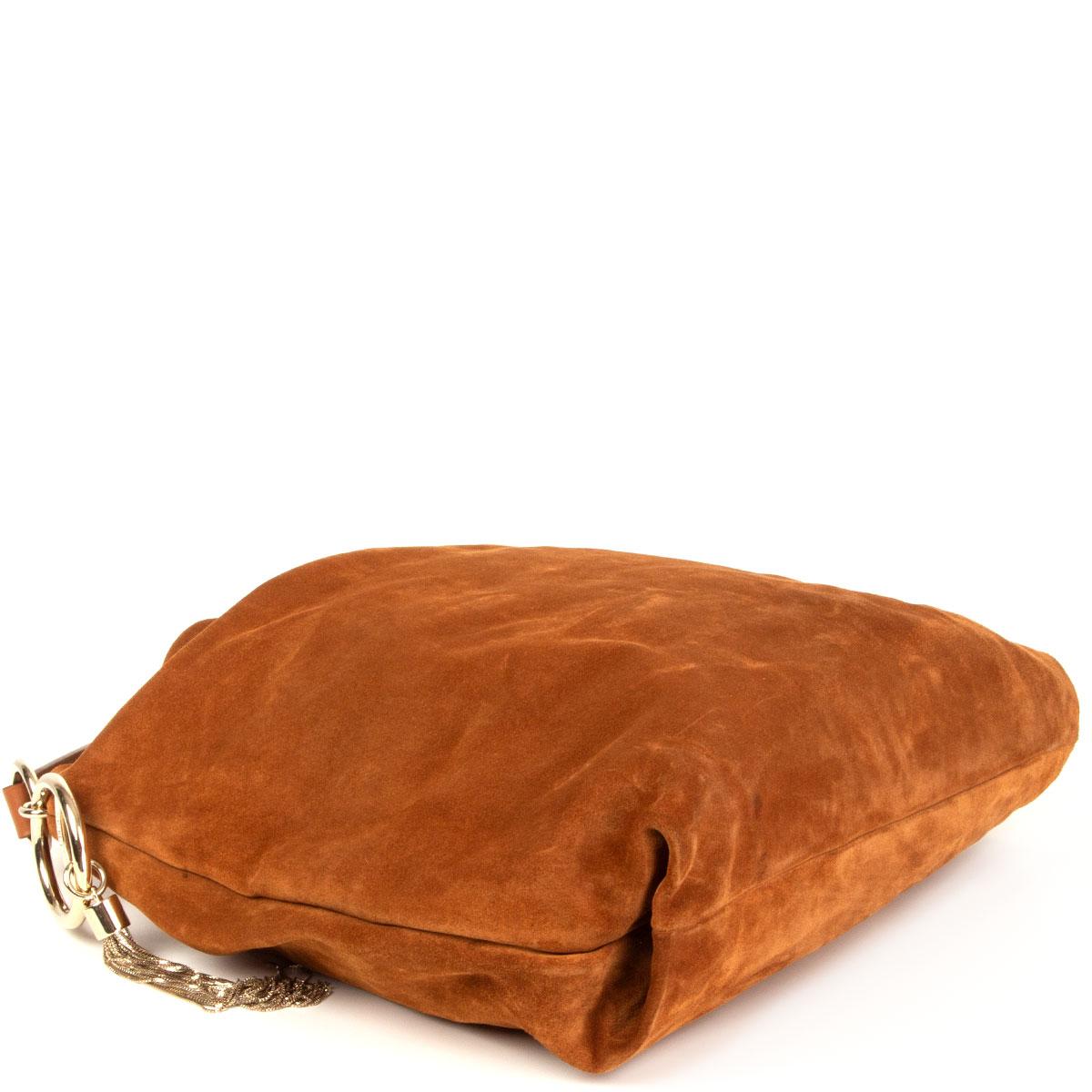 brown suede shoulder bag