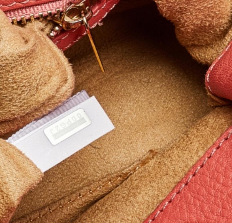 Orange Jimmy Choo Coral Leather Rosalie Satchel