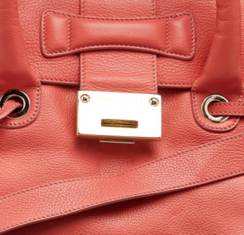 Jimmy Choo Coral Leather Rosalie Satchel 1