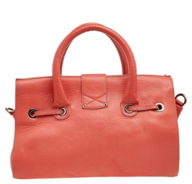 Jimmy Choo Coral Leather Rosalie Satchel 3