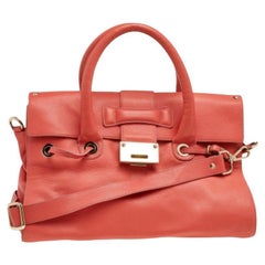 Jimmy Choo Coral Leather Rosalie Satchel