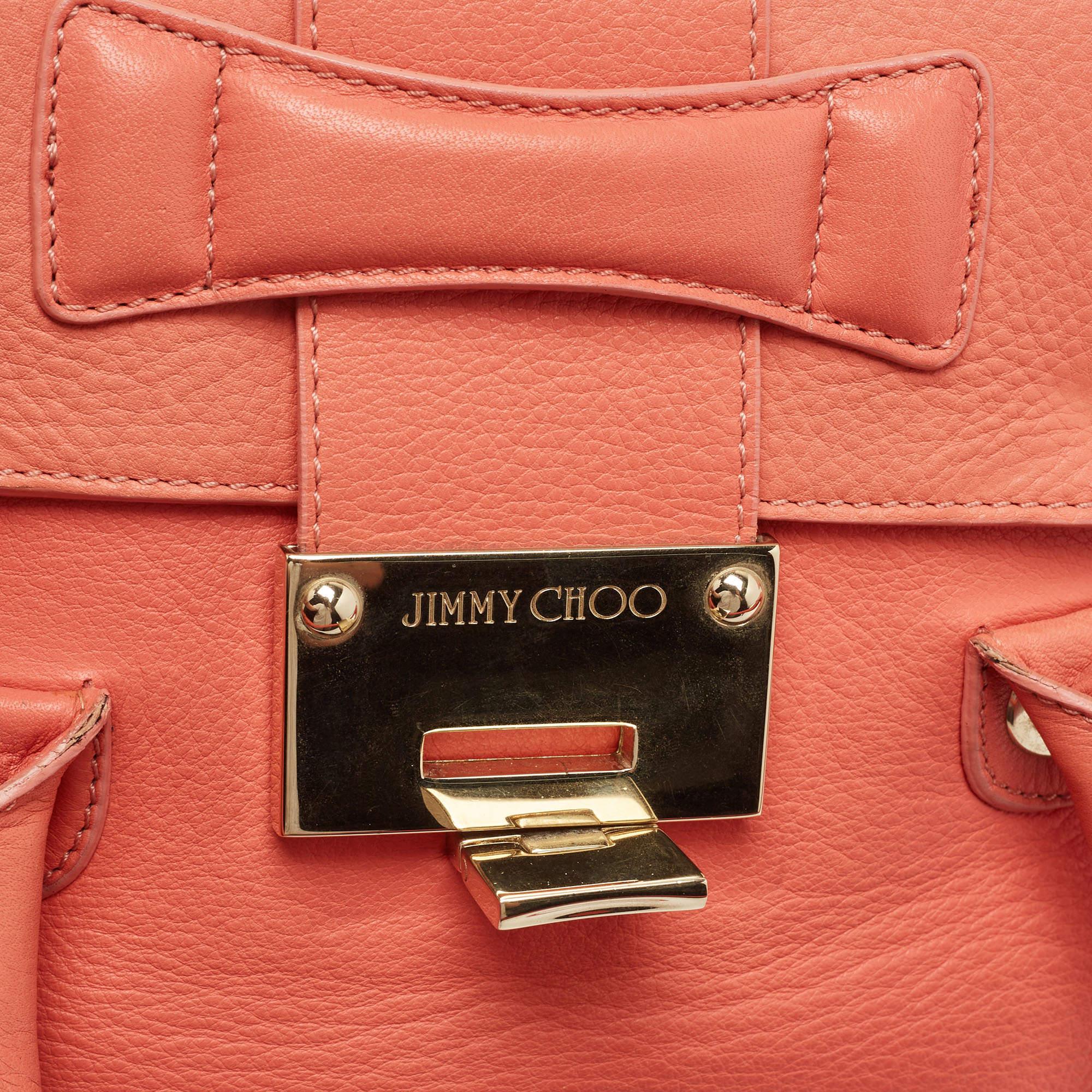 Jimmy Choo Coral Leather Small Rosalie Satchel 12