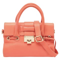 Jimmy Choo Coral Leather Small Rosalie Satchel