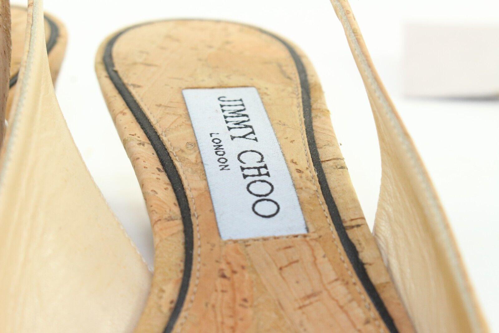 JIMMY CHOO Cork Kitten Heels 1JC111K For Sale 6