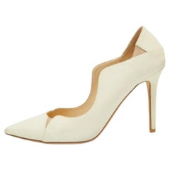 Jimmy Choo - Escarpins Tamika en cuir texturé crème, taille 35.5