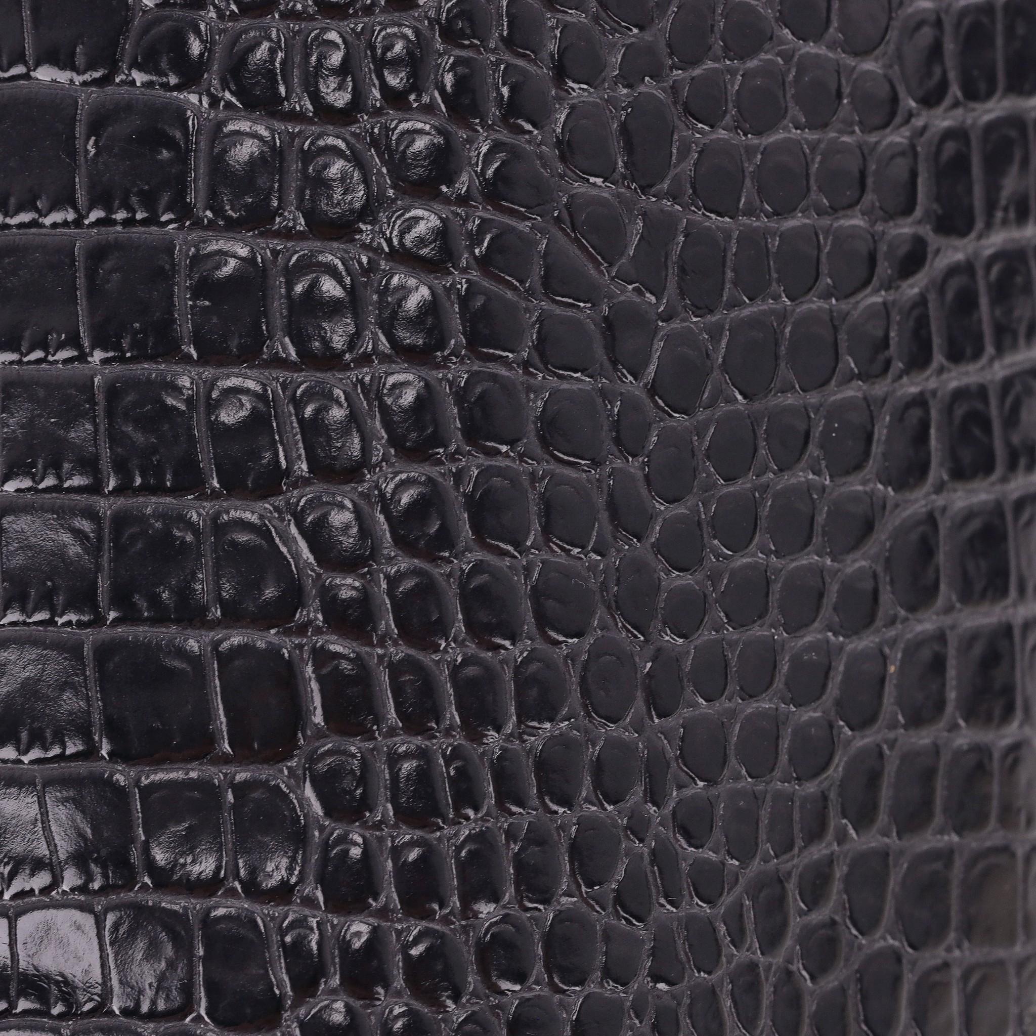 Jimmy Choo Croc-Embossed Leather Knee-High Boots For Sale 2