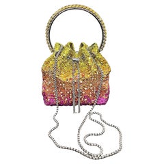 Jimmy Choo Crystal Embellished Top Handle Bon Bon Bucket