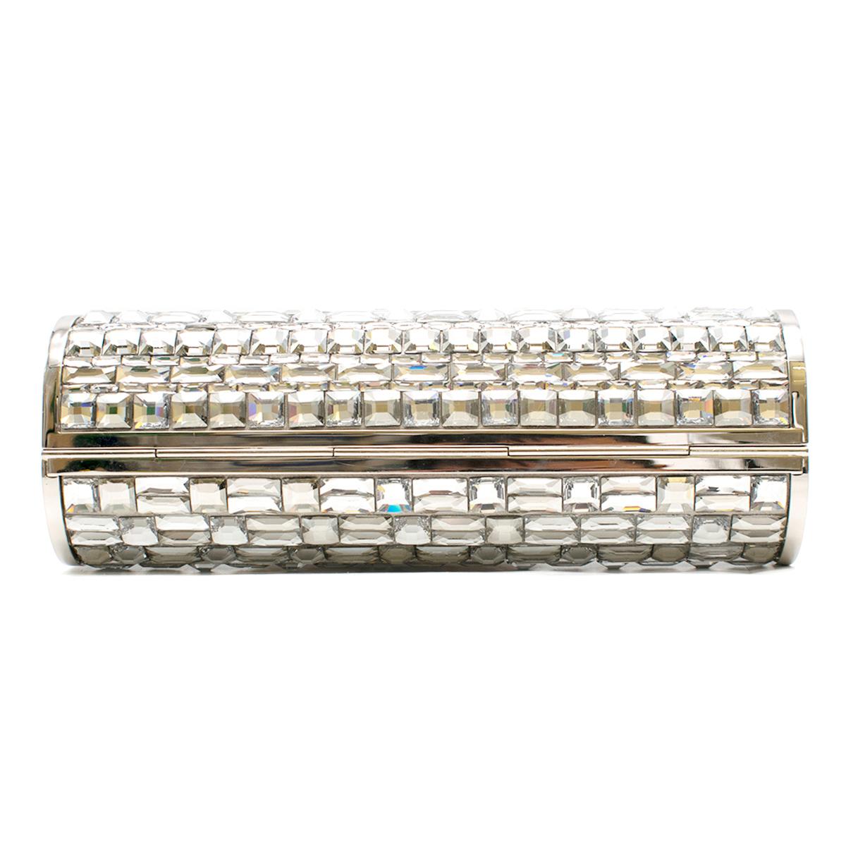 Jimmy Choo Crystal Embellished Tube Clutch Bag

-Crystal detailed clutch
-Silver hardware 
-Nude interior lining 
-Push button opening 

Please note, these items are pre-owned and may show some signs of storage, even when unworn and unused. This is