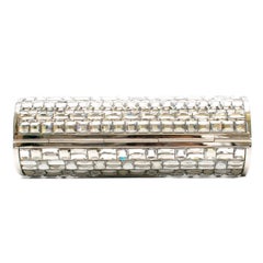 Jimmy Choo Crystal Embellished Tube Clutch Bag