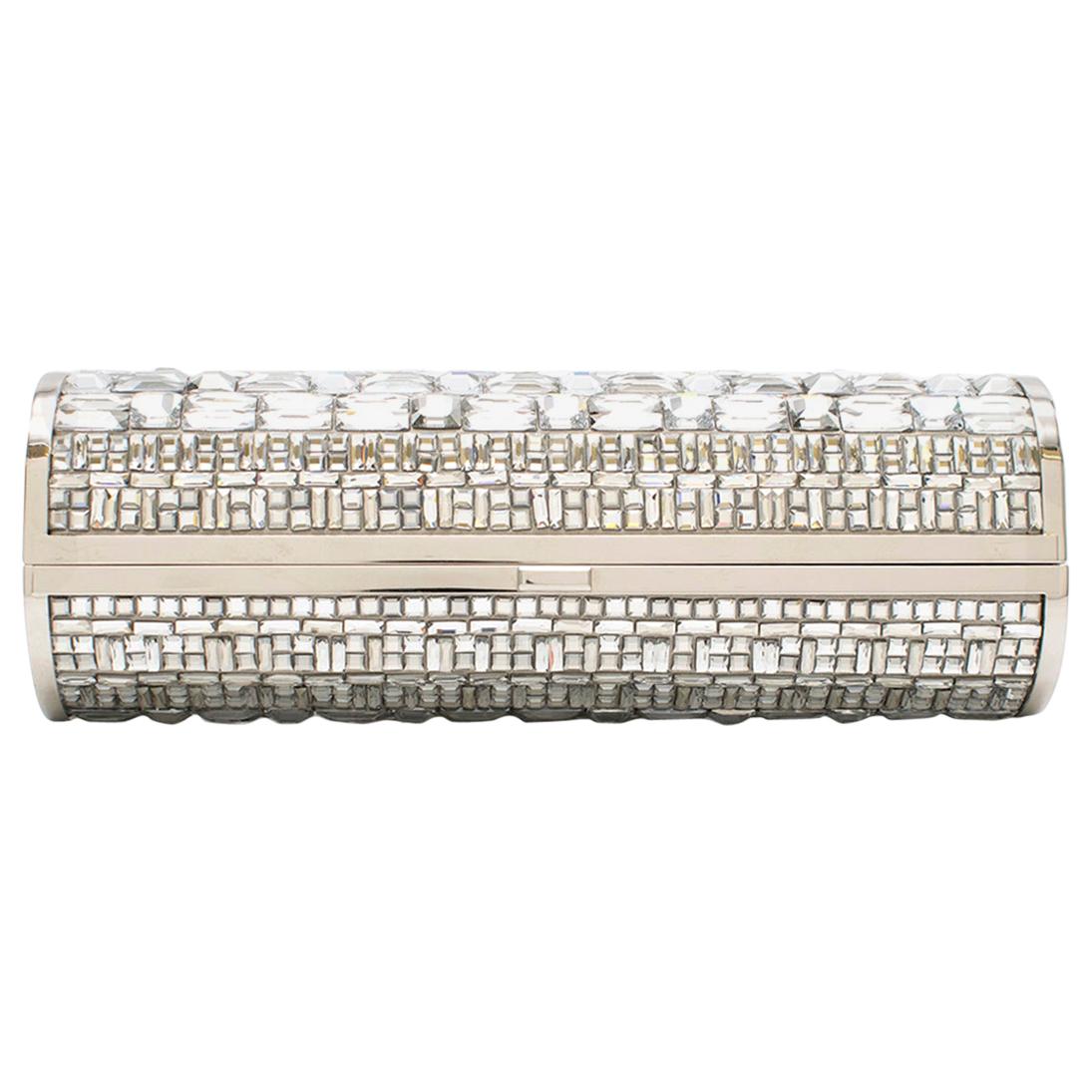 Jimmy Choo Crystal Embellished Tube Clutch Bag