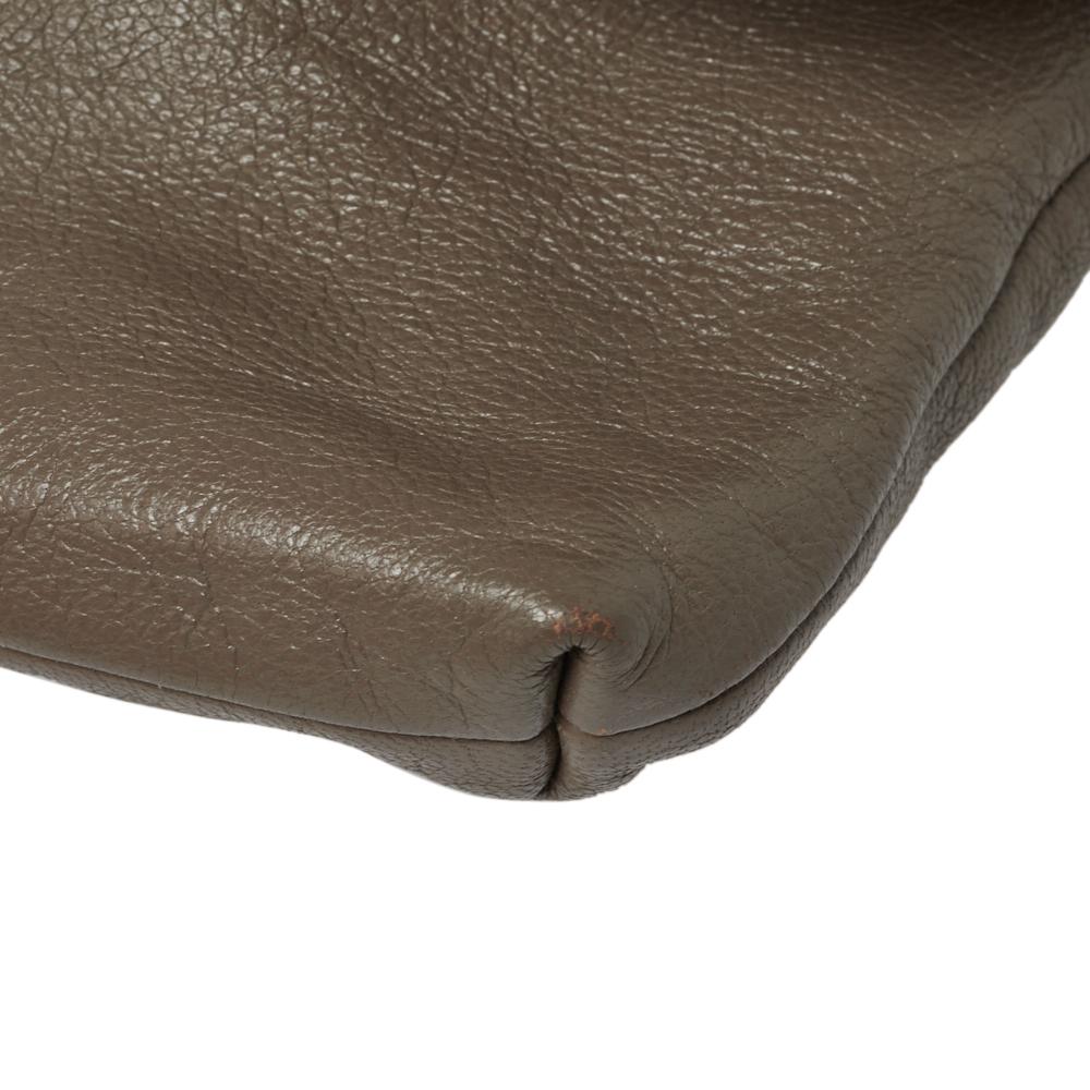 Jimmy Choo Dark Beige Quilted Leather Bex Clutch 5