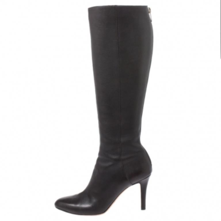 Jimmy Choo - Bottes en cuir marron foncé, taille 37,5 en vente 1