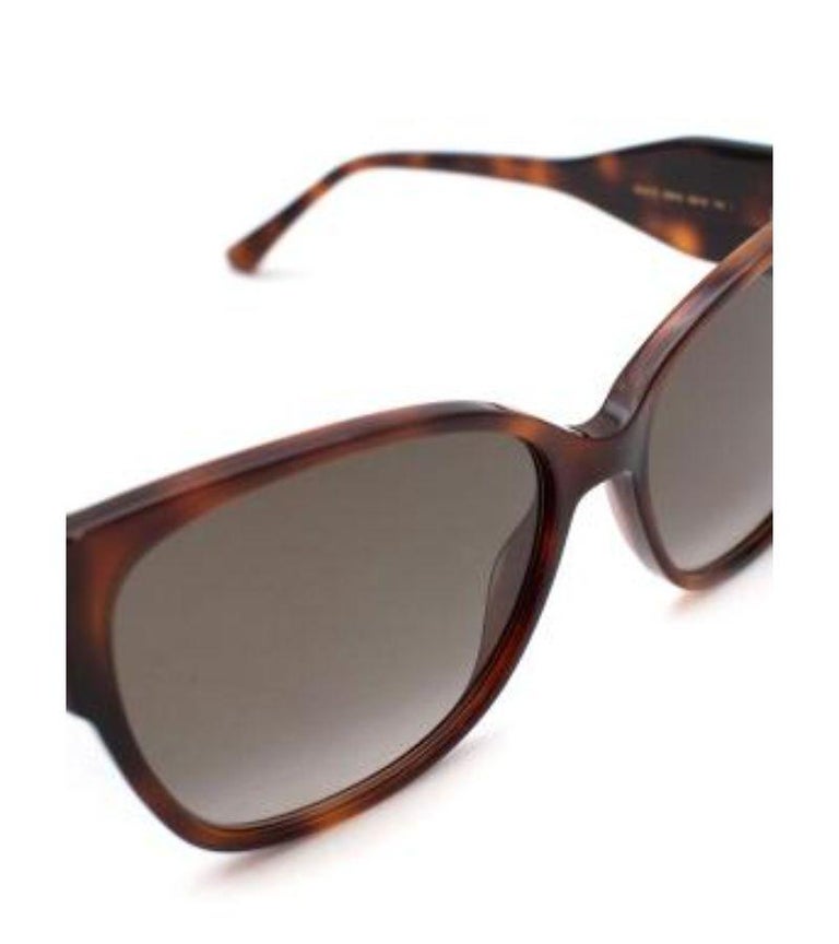 Jimmy Choo Dark Havana Acetate Shay Sunglasses For Sale at 1stDibs