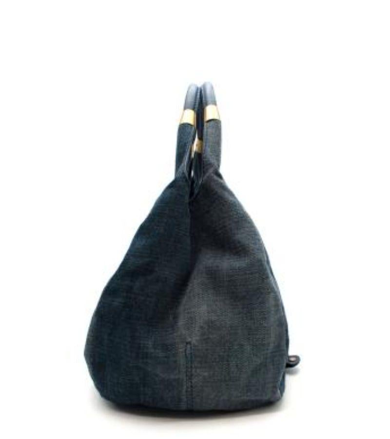 Women's Jimmy Choo Denim Crystal Studded Hobo Bag