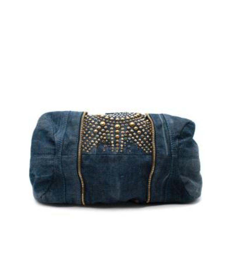 Jimmy Choo Denim Crystal Studded Hobo Bag 1