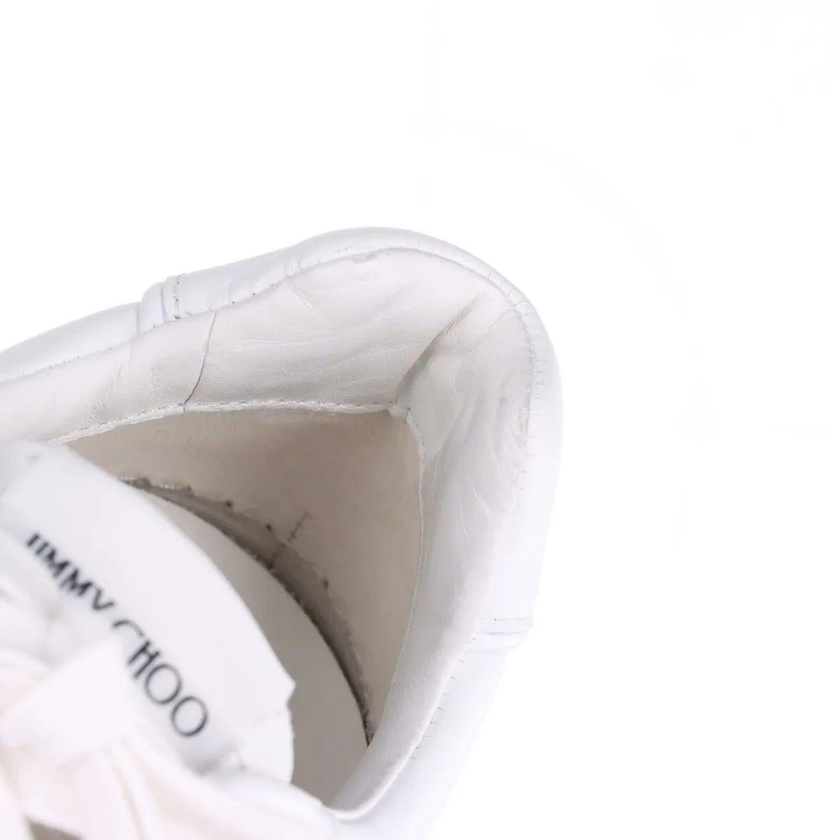 Jimmy Choo Diamond Leather Sneaker Unisex White For Sale 7