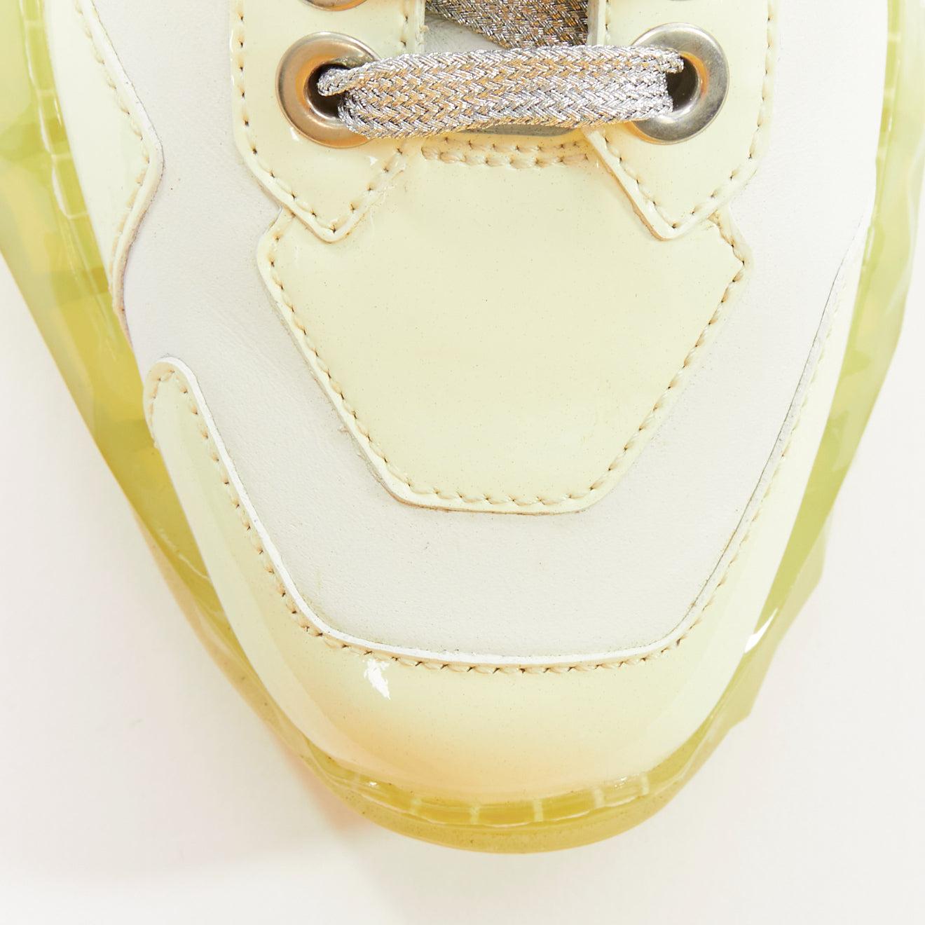 JIMMY CHOO Diamond white mint green jelly sole dad sneakers EU35.5 in vendita 1