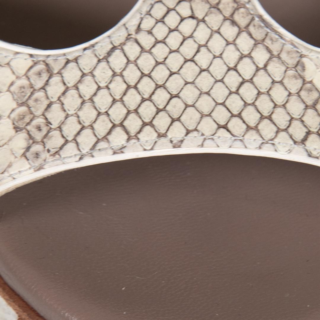 Women's Jimmy Choo Ecru Snakeskin Platform Sandals Size IT 37 For Sale