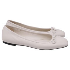 Jimmy Choo Elme Ballet Flats in White Leather