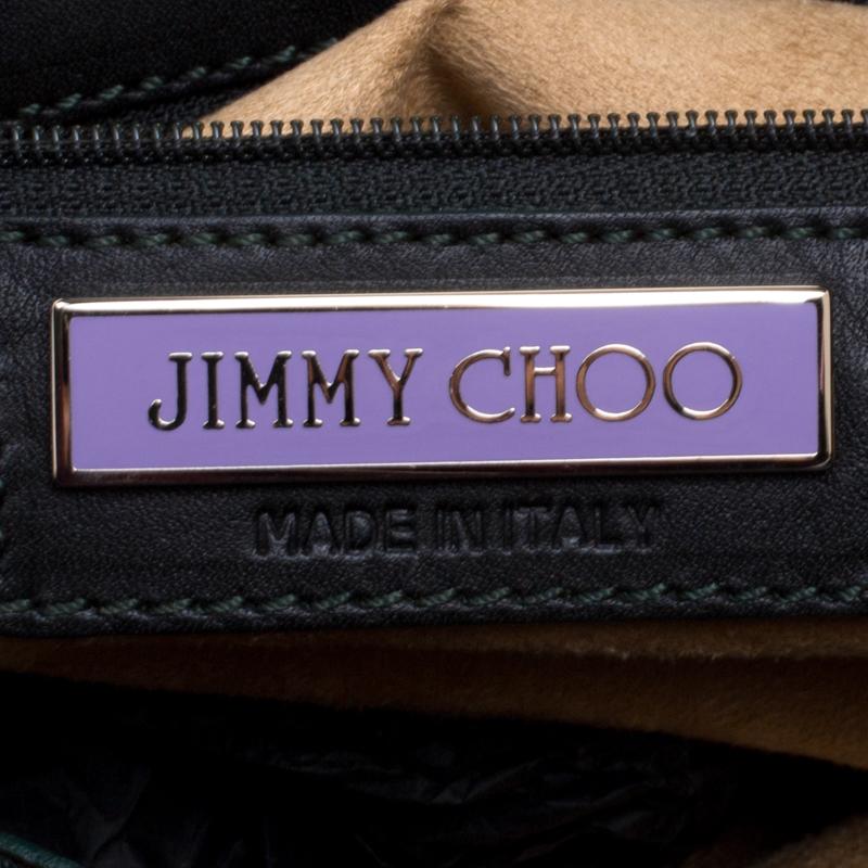 Jimmy Choo Emerald Green Velvet Ramona Shoulder Bag 1
