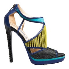 Jimmy Choo Sandales à plateforme en cuir épi taille IT 38,5