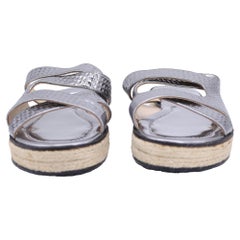Jimmy Choo Espadrilles in Silver Leather