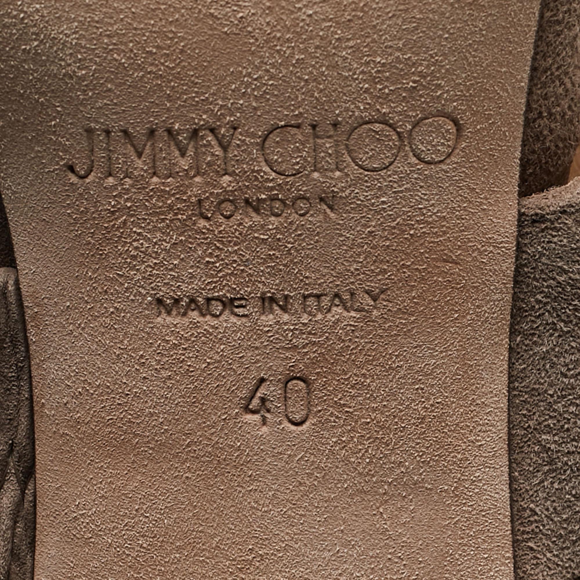 Jimmy Choo Etoupe Grey Suede Breslin Slingback Pumps Size 40 4