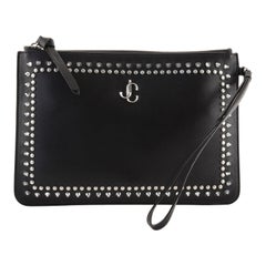 Jimmy Choo Fara Wristlet Clutch Studded Leather