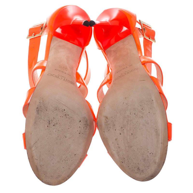 jimmy choo orange sandals
