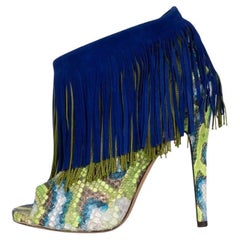 Jimmy Choo Fringe Ankle Boots - Size 40