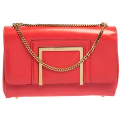 Jimmy Choo Fuchsia Patent Leather Alba Shoulder Bag