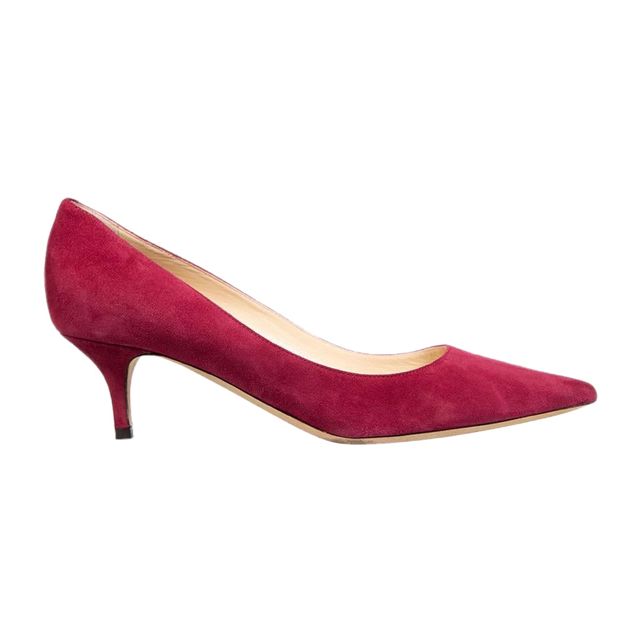 Jimmy Choo Fuchsia Suede Low Heel Pumps Size IT 38