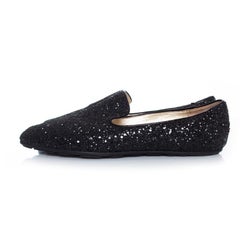 Jimmy Choo, Glitter loafers in black